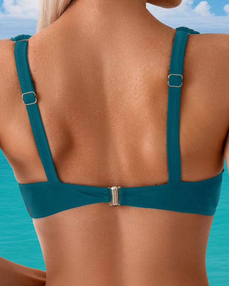 Bikini Seksowny Biustonosz Jednolity Kolor