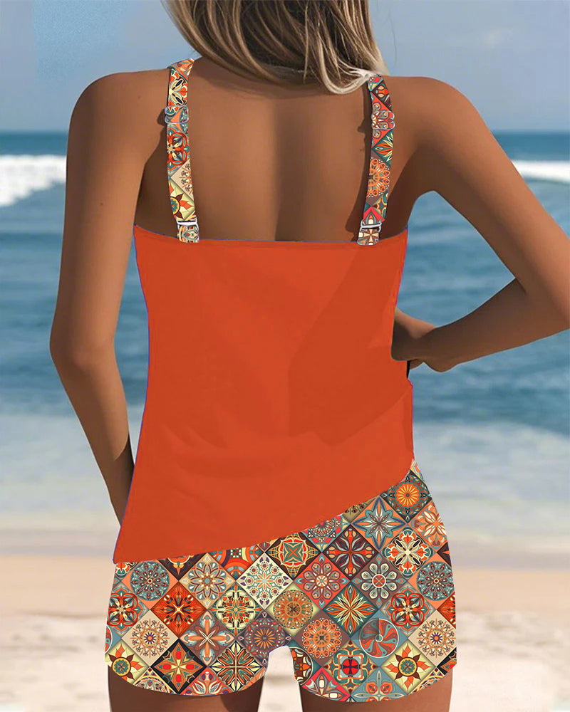 Tankini Bez Rękawów Spodenki Plażowe Dwuletnie