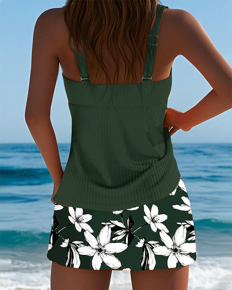 Strój kąpielowy bez rękawów w paski